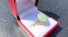 Load image into Gallery viewer, #322 - 14kt Yellow Gold, 6.34ct Cabochon Jadeite Ring, Size 9
