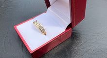 Load image into Gallery viewer, #096 - 14k Yellow Gold, Chevron Style Diamond Band, Size 6
