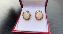 Load image into Gallery viewer, #382 - 14KT Yellow Gold, Pushback Opal Earrings
