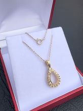 Load image into Gallery viewer, #523 - 14kt Yellow Gold, 16” Rolo Chain &amp; 1/4ct Vintage Pendant
