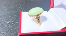 Load image into Gallery viewer, #322 - 14kt Yellow Gold, 6.34ct Cabochon Jadeite Ring, Size 9
