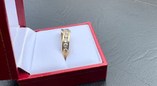 Load image into Gallery viewer, #096 - 14k Yellow Gold, Chevron Style Diamond Band, Size 6
