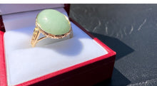 Load image into Gallery viewer, #322 - 14kt Yellow Gold, 6.34ct Cabochon Jadeite Ring, Size 9
