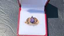 Load image into Gallery viewer, #221 - Marquise Amethyst Custom 10k Ring, Size 7
