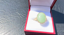 Load image into Gallery viewer, #322 - 14kt Yellow Gold, 6.34ct Cabochon Jadeite Ring, Size 9
