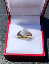 Load image into Gallery viewer, #257 - 14k White gold, natural tanzanite &amp; diamond ladies ring, size 7
