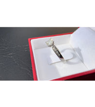 Load image into Gallery viewer, #459 - 10k White Gold, VS Natural Diamond Engagement Ring, Size 6 1/2
