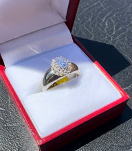 Load image into Gallery viewer, #257 - 14k White gold, natural tanzanite &amp; diamond ladies ring, size 7
