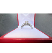 Load image into Gallery viewer, #527 - 18kt White Gold, Vintage VVS Diamond Wedding Set, Size 6 1/2
