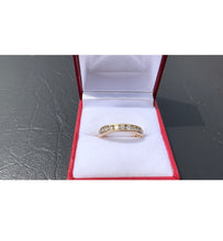 Load image into Gallery viewer, # 483 - 14kt Yellow Gold, 1.00 Carat Channel Set Diamond Band. Size 7 3/4

