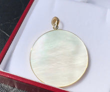 Load image into Gallery viewer, #420 - Greek Goddess Athena, Mother Of Pearl Pendant, 14k Yellow Gold
