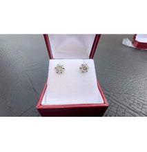 Load image into Gallery viewer, #524 - 14k White Gold, .20ct Round Diamond Studs
