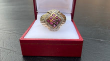 Load image into Gallery viewer, #383 - 14k Yellow Gold, Ruby &amp; Diamond Ring, Size 9.5
