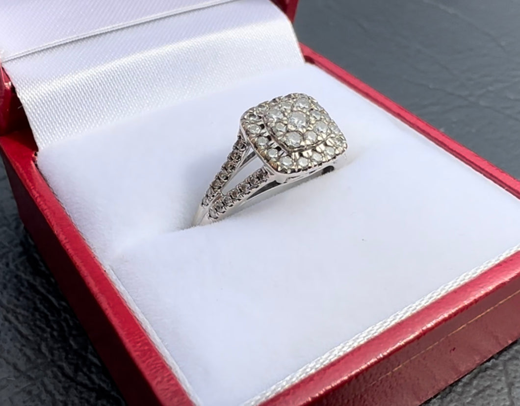 #392 - Custom Made, Natural Diamond Engagement Ring, Size 5 1/2