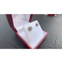 Load image into Gallery viewer, #524 - 14k White Gold, .20ct Round Diamond Studs
