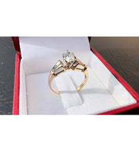 Load image into Gallery viewer, #456 - 14k Yellow Gold, 1/3 Carat Natural Marquis Diamond Ring, Size 4 1/2

