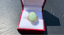 Load image into Gallery viewer, #322 - 14kt Yellow Gold, 6.34ct Cabochon Jadeite Ring, Size 9
