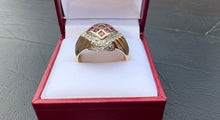 Load image into Gallery viewer, #383 - 14k Yellow Gold, Ruby &amp; Diamond Ring, Size 9.5
