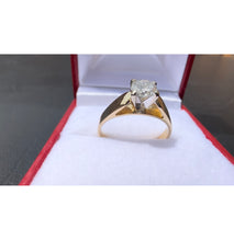 Load image into Gallery viewer, #484 - 14kt Yellow Gold, Half Carat Solitaire Engagement Ring, Size 5 3/4
