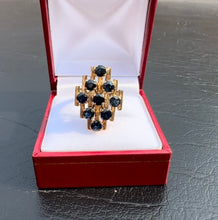 Load image into Gallery viewer, #393 - Custom Vintage 2.88ct Natural Sapphire Dinner Ring, Size 7 1/2
