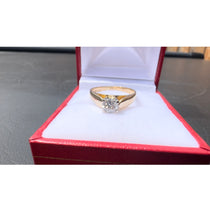 Load image into Gallery viewer, #484 - 14kt Yellow Gold, Half Carat Solitaire Engagement Ring, Size 5 3/4
