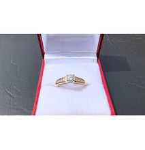 Load image into Gallery viewer, #479 - 14k Yellow Gold, 1/2 Carat Diamond Engagement Ring. Size 7 3/4
