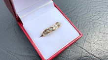 Load image into Gallery viewer, #096 - 14k Yellow Gold, Chevron Style Diamond Band, Size 6
