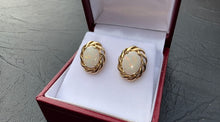 Load image into Gallery viewer, #382 - 14KT Yellow Gold, Pushback Opal Earrings
