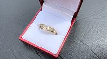 Load image into Gallery viewer, #096 - 14k Yellow Gold, Chevron Style Diamond Band, Size 6
