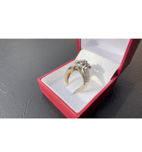 Load image into Gallery viewer, #466 - 2 Carat Cluster, 10k Yellow Gold Dinner Ring, Size 6 3/4
