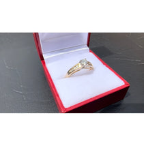 Load image into Gallery viewer, #479 - 14k Yellow Gold, 1/2 Carat Diamond Engagement Ring. Size 7 3/4
