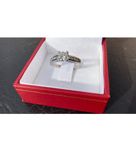 Load image into Gallery viewer, #459 - 10k White Gold, VS Natural Diamond Engagement Ring, Size 6 1/2
