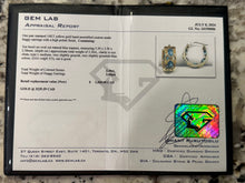 Load image into Gallery viewer, #526 - 14kt Yellow Gold, Blue Topaz Huggy Earrings
