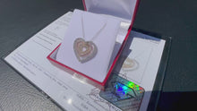 Load and play video in Gallery viewer, #854 - 10k White, Rose, Yellow Gold Diamond 3pc Pendant Chain 18”
