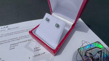 Load and play video in Gallery viewer, #894 - 1/2 Carat Blue Diamond Earrings, 14kt White Gold
