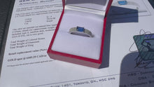 Load and play video in Gallery viewer, #858 - 14kt White Gold EFFY Diamond / Sapphire Ring Size 7
