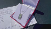 Load and play video in Gallery viewer, #790 - 14kt White Gold, Tourmaline &amp; Topaz Pendant Necklace 18”
