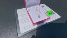 Load and play video in Gallery viewer, #642 - 14kt Yellow Gold Lock &amp; Key Diamond Pendant Necklace 16-18”
