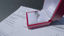 Load and play video in Gallery viewer, #899 - 10kt White Gold, Heart Tanzanite &amp; Diamond Ring Size 4 3/4
