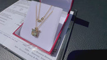 Load and play video in Gallery viewer, #792 - EFFY 14kt Yellow Gold, Amethyst, Diamond Turtle Pendant 16-18" Necklace
