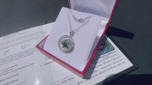 Load and play video in Gallery viewer, #856 - 14kt White Gold, EFFY Panther Pendant Necklace 16-18”
