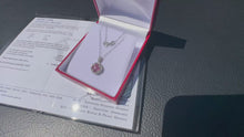 Load and play video in Gallery viewer, #808 - Platinum, Diamond, Pink Tourmaline Custom Pendant &amp; 18” Necklace
