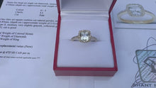 Load and play video in Gallery viewer, #765 - 14k Yellow Gold, Peridot &amp; Diamond Ring, Size 6 1/2
