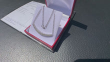 Load and play video in Gallery viewer, #822 - 14kt White Gold, .40ct Diamond Necklace 18-20”
