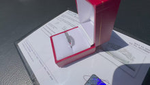 Load and play video in Gallery viewer, #818 - 14kt White Gold, 1.36ct Prong Set Diamond Band, Size 6
