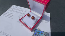 Load and play video in Gallery viewer, #904 - Brown Akoya Peal, 14kt Yellow Gold Earrings
