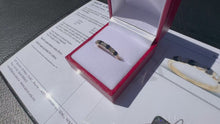 Load and play video in Gallery viewer, #809 - 14kt Yellow Gold, Sapphire &amp; Diamond EFFY Band,
Size 7
