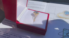 Load and play video in Gallery viewer, #816 - 14kt Gold, Opal &amp; Diamond Ring, Size 6
