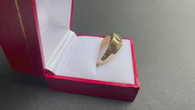 Load and play video in Gallery viewer, #737 - 14kt Yellow Gold,Emerald &amp; Diamond Ring Size 10
