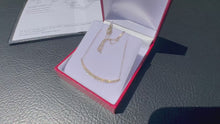 Load and play video in Gallery viewer, #849 - 14kt Yellow Gold, .35ct Diamond Crescent Moon Pendant 15-17” Necklace
